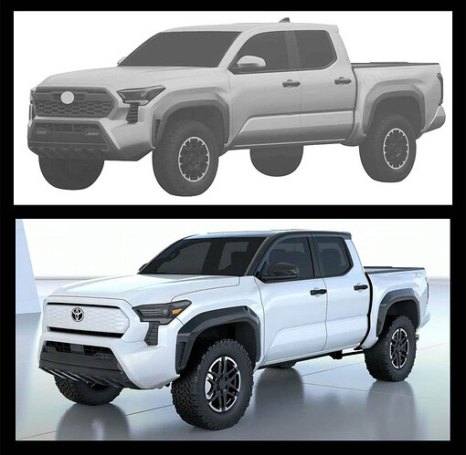 toyota tacoma ICE vs EV Concept (1)