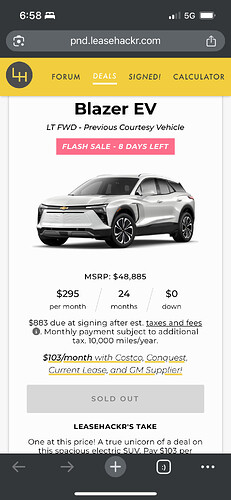 Blazer EV Deal