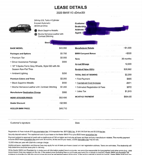 BMW lease